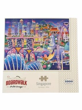 Boardwalk International 1000-Piece Singapore Puzzle - Colorful Cityscape